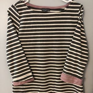 Market and Spruce Evella Boatneck Top-Pink Detail